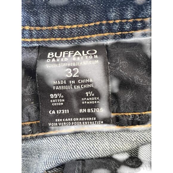 Buffalo by David Bitton Men's Blue Straight Denim Jeans Pants Size 32 - Picture 4 of 10